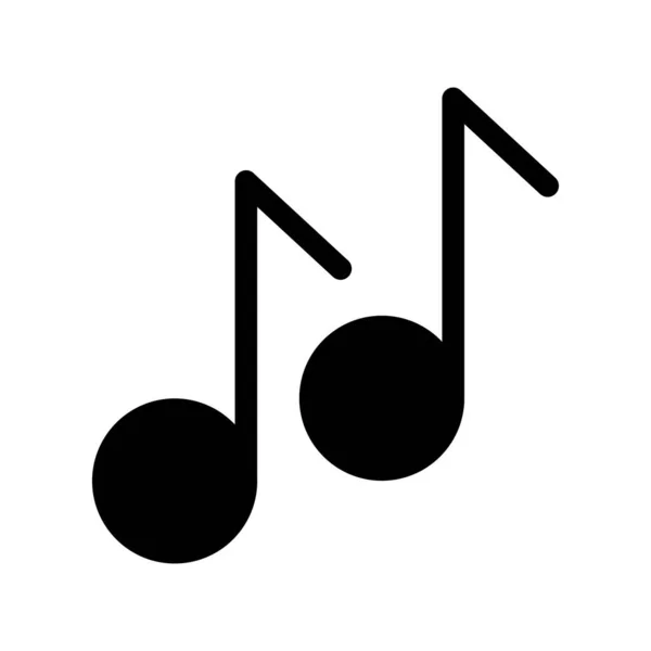 音楽グリフベクトルアイコンのデザイン — ストックベクタ