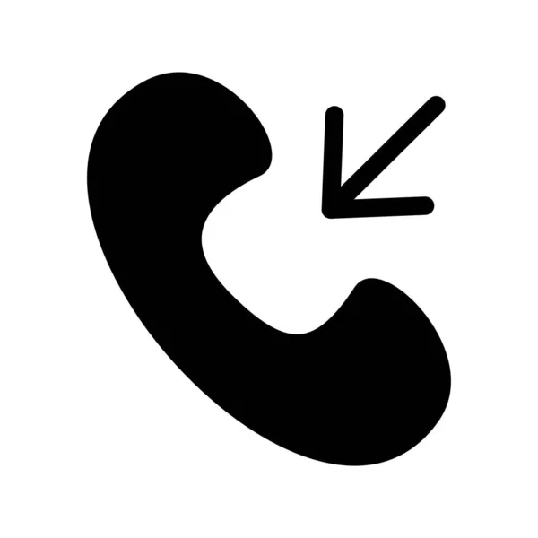 Call Glyph Vector Icon Desig — Stock Vector