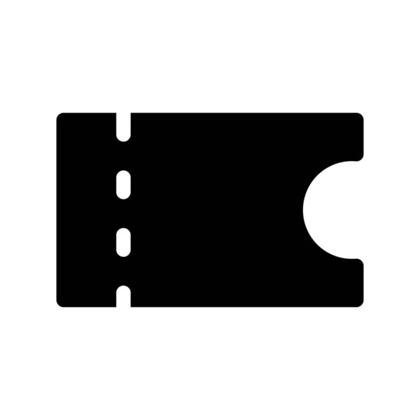 Ticket Glyph Vector Icon Desig — Vector de stock