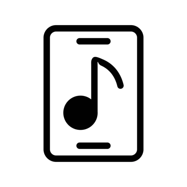 Musik App Glyph Vector Icon Desig — Stockvektor