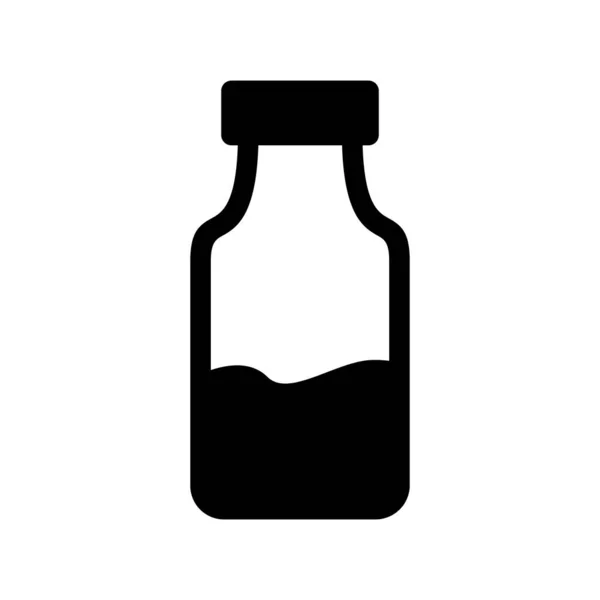 Glifo Botella Leche Vector Icono Desig — Vector de stock