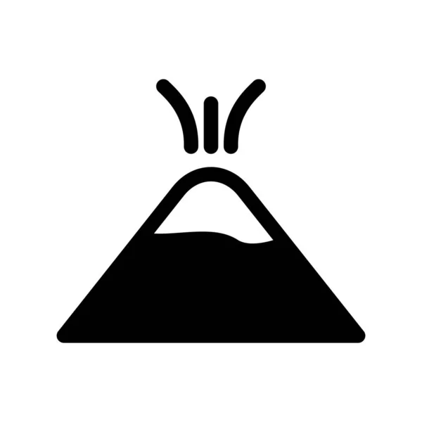Volcan Glyphe Icône Vectorielle Desig — Image vectorielle