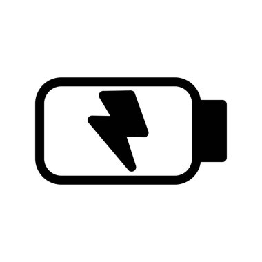 Batarya Glyph Vektör Simgesi Tasarımı