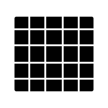 Izgara Glyph Vektör Simgesi Tasarımı