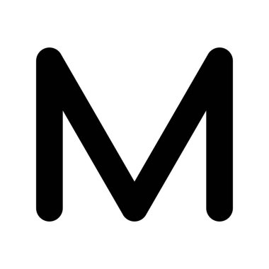 Posta Glyph Vektör Simgesi Tasarımı