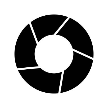 Diyafram Glyph Vektör Simgesi Tasarımı