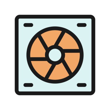 Fan Satırı Doldurulmuş Vektör Simgesi Tasarımı