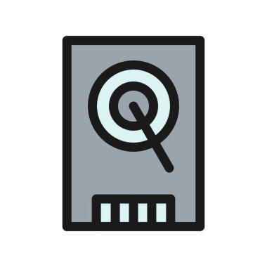  Sabit Sürücü Satırı Doldurulmuş Vektör Simgesi Tasarımı