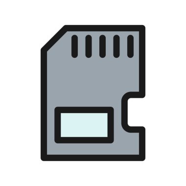 Bellek Satırı Doldurulmuş Vektör Simgesi Tasarımı