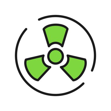 Radyasyon Satırı Dolu Vektör Simgesi Tasarımı