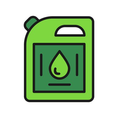 Yakıt Taşıyıcı Satırı Dolu Vektör Simgesi Tasarımı