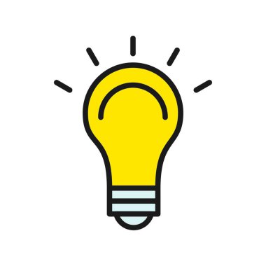 Ampul Satırı Doldurulmuş Vektör Simgesi Tasarımı