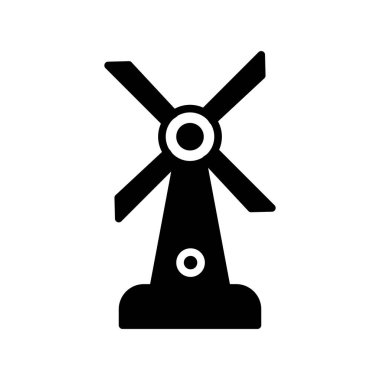 Türbin Glyph Vektör Simgesi Tasarımı