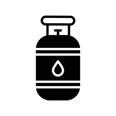 Gaz Silindiri Kabartma Vektör Simgesi Tasarımı