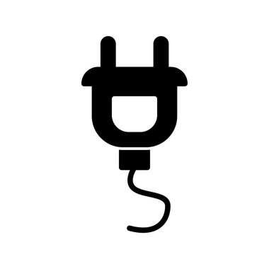 Elektrik Eklentisi Kabartma Vektör Simgesi Tasarımı