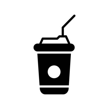 Tek kullanımlık kahve kupası kabartma vektör simgesi tasarımı