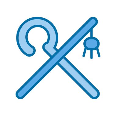 Hırsız Doldurulmuş Mavi Vektör Simgesi Tasarımı