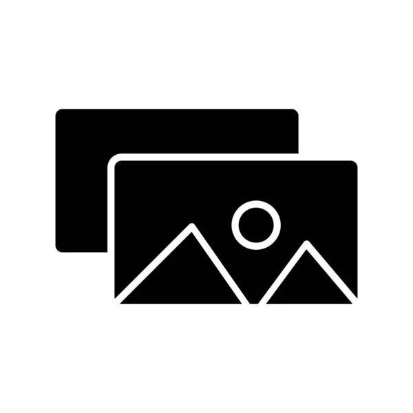 Gallery Glyph Vector Icon Desig — Stock Vector