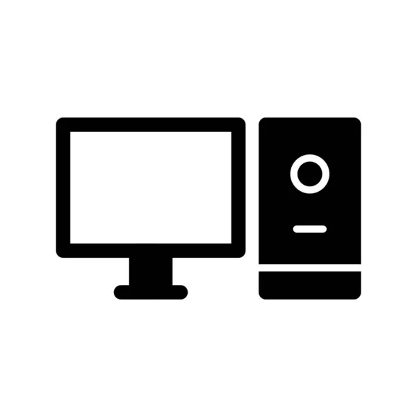 Θέση Εργασίας Glyph Vector Icon Desig — Διανυσματικό Αρχείο