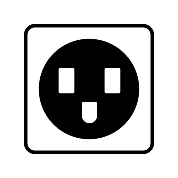 Socket Glyph Vector Icon Desig — Stockvektor