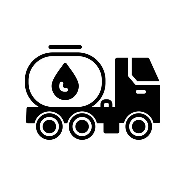 Brennstofftank Glyph Vector Icon Design — Stockvektor