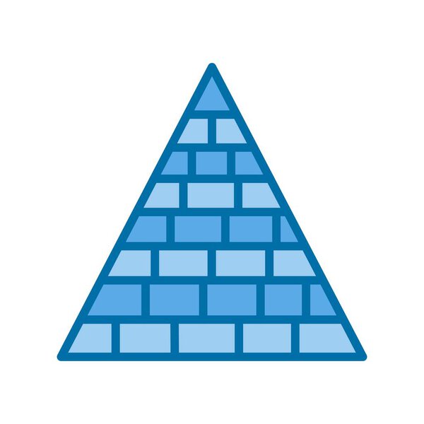 Pyramid Filled Blue Vector Icon Design