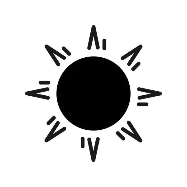 Sol Glyph Vector Ícone Desig —  Vetores de Stock