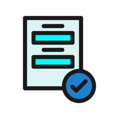 Proje Satırı Doldurulmuş Vektör Simgesi Tasarımı