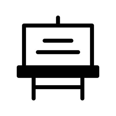 Whiteboard Glyph Vektör Simgesi Tasarımı