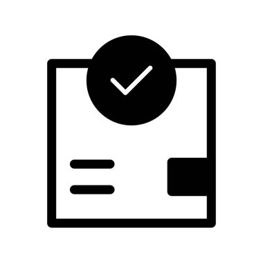 Teslimat Kutusu Glyph Vektör Simgesi Tasarımı