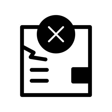 Çatlak Glyph Vektör Simgesi Tasarımı