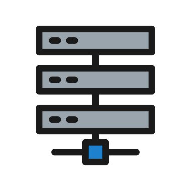  Veri Satırı Doldurulmuş Vektör Simgesi Tasarımı