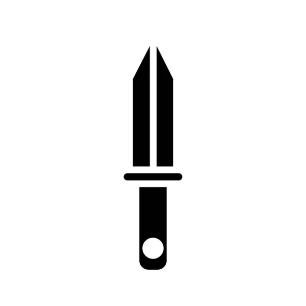 Dagger Glyph Vector Icon Desig — Stock Vector
