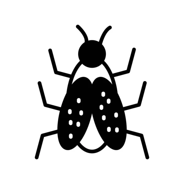Escarabajo Glifo Vector Icono Desig — Vector de stock