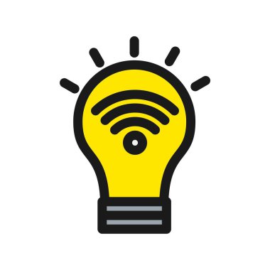 Fikir Satırı Doldurulmuş Vektör Simgesi Tasarımı