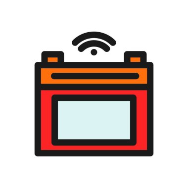  Fırın Satırı Dolu Vektör Simgesi Tasarımı