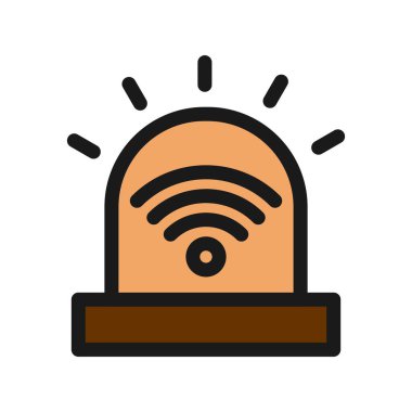 Siren Satırı Dolu Vektör Simgesi Tasarımı