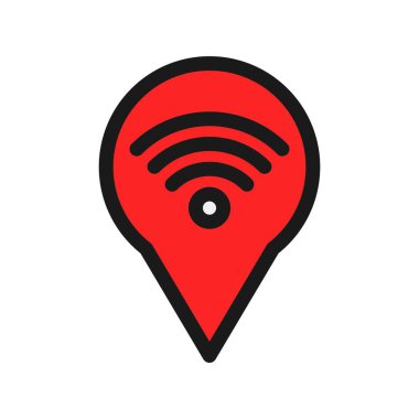 Pin Satırı Dolu Vektör Simgesi Tasarımı