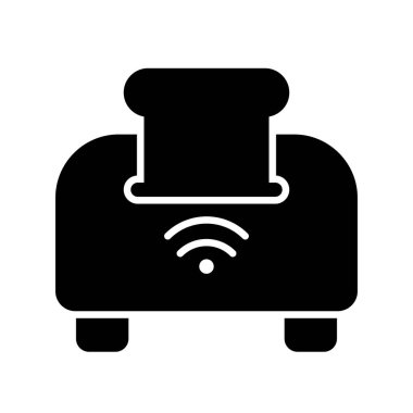 Tost makinesi Glyph Vektör Simgesi Tasarımı