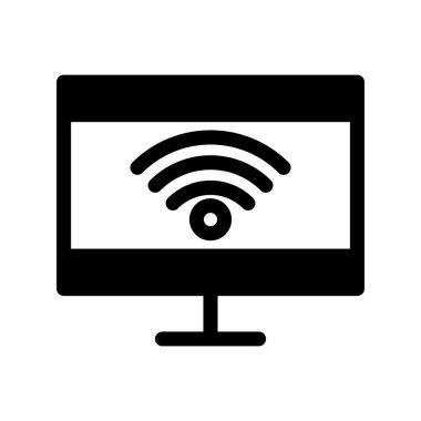 Akıllı Tv Kabartma Vektör Simgesi Tasarımı