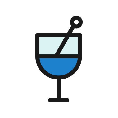 Kocktail Satırı Vektör Simgesi Tasarımı