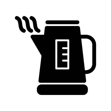 Kettle Glyph Vektör Simgesi Tasarımı