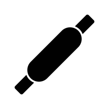 Roller Glyph Vektör Simgesi Tasarımı