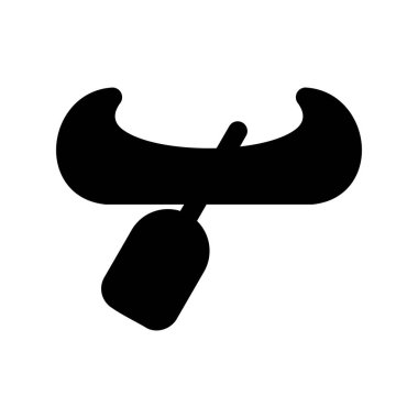 Gondola Glyph Vektör Simgesi Tasarımı