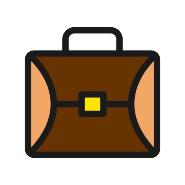 Evrak çantası Satırı Dolu Vektör Simgesi Tasarımı