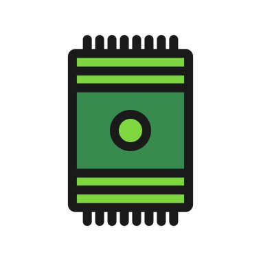 Rug Satırı Dolu Vektör Simgesi Tasarımı