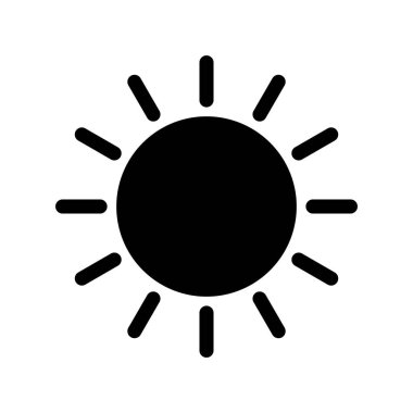 Güneş Kabartma Vektörü Simgesi Tasarımı