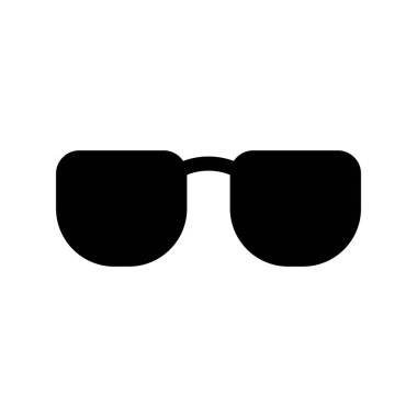 Gözlükler Glyph Vektör Simgesi Tasarımı