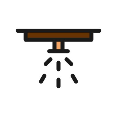 Fıskiye Hattı Doldurulmuş Vektör Simgesi Tasarımı