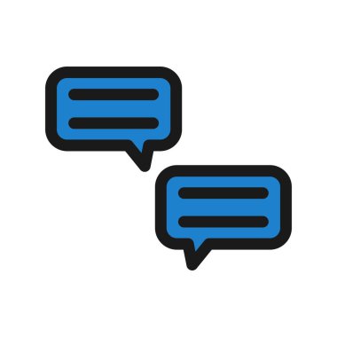 İletişim Satırı Doldurulmuş Vektör Simgesi Tasarımı